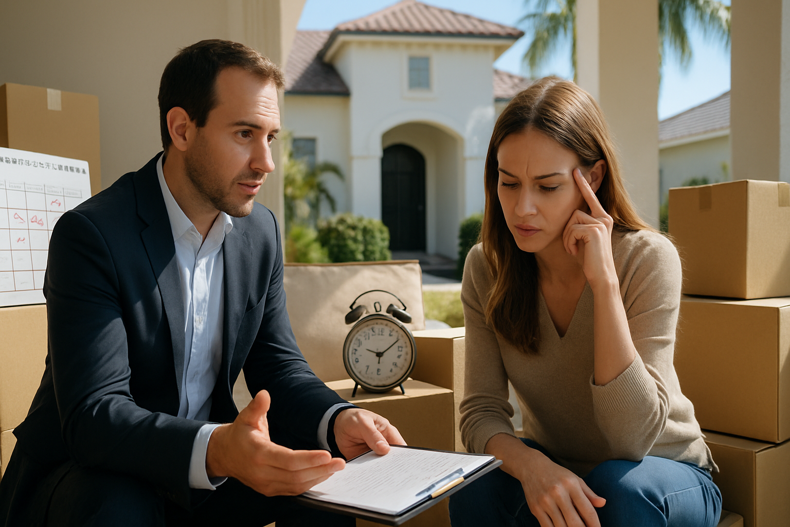 Urgent timeline seller story illustration